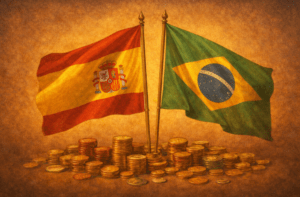 bandeira brasil e espanha