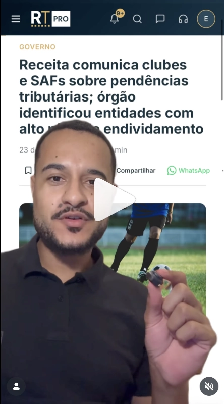 Vídeo do Portal da Reforma Tributária no Instagram